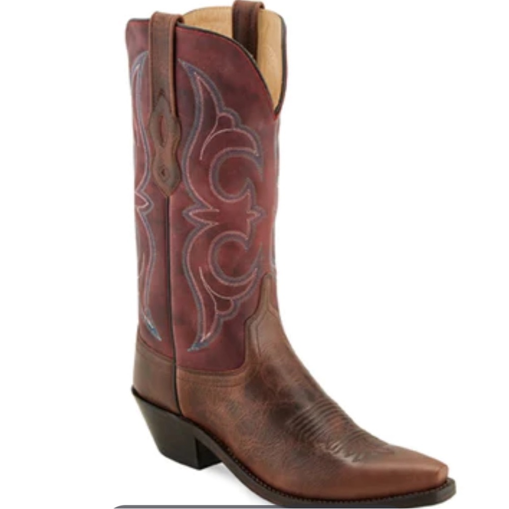 New Old west women’s 7.5 leather western cowboy boot tall brown gringo Lucchese